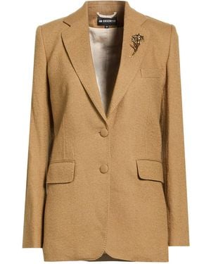 Ann Demeulemeester Camel Blazer Cotton, Wool - Natural