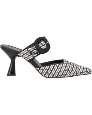 J.A.P. JOSE ANTONIO PEREIRA Mules & Clogs Natural Raffia, Leather - White
