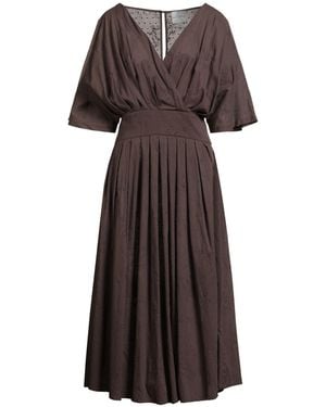 Ballantyne Light Midi Dress Cotton - Brown