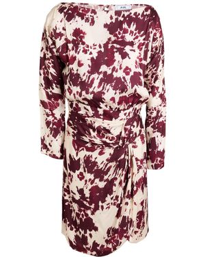Jijil Burgundy Mini Dress Viscose - White