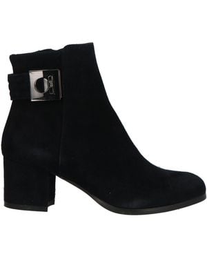 Albano Midnight Ankle Boots Leather - Black