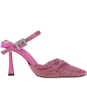 Benedetta Bruzziches Fuchsia Mules & Clogs Textile Fibers - Pink