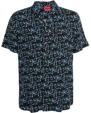 HUGO Shirt Viscose - Blue