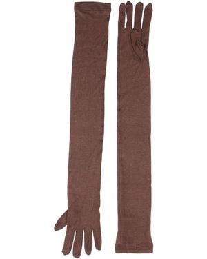 Alysi Crème Gloves Modal, Wool - Brown