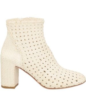 Roberto Del Carlo Ivory Ankle Boots Leather - Natural
