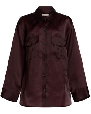 KHAITE Chocolate Shirt Silk - Purple