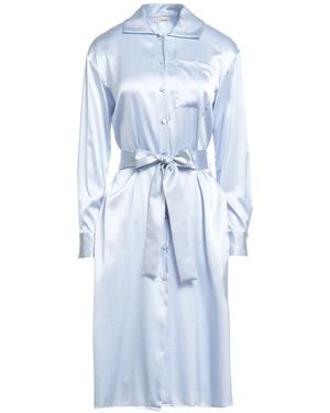Lardini Sky Midi Dress Silk, Elastane - Blue