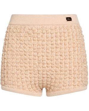 Elisabetta Franchi Shorts & Bermuda Shorts Polyester, Viscose, Acrylic, Polyamide, Alpaca Wool - Natural