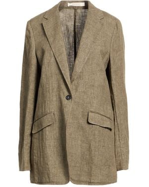 Massimo Alba Khaki Blazer Linen - Natural