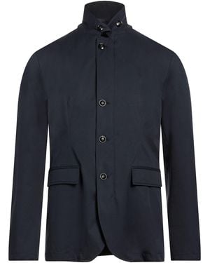 Kiton Overcoat & Trench Coat Polyester - Blue