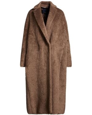 Max Mara Light Coat Alpaca Wool, Virgin Wool, Cashmere - Brown