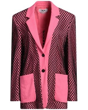 MSGM Blazer Viscose, Polyester, Elastane - Pink