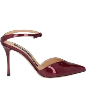 Sergio Rossi Burgundy Pumps Soft Leather - Pink