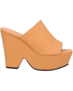 Victoria Beckham Camel Sandals Leather - Natural