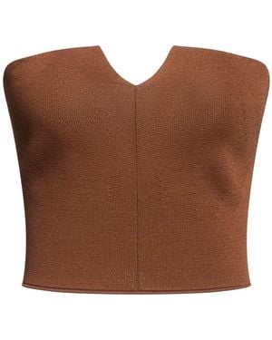 Alberta Ferretti Top - Brown
