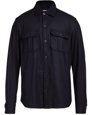 Boglioli Midnight Shirt Virgin Wool, Polyamide, Acrylic, Cashmere, Elastane - Blue