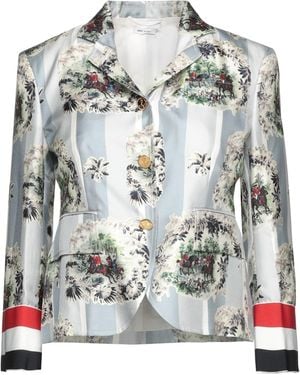 Thom Browne Blazer Silk, Polyester - Gray
