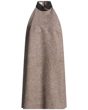 Brunello Cucinelli Mini Dress Virgin Wool, Polyamide - Brown