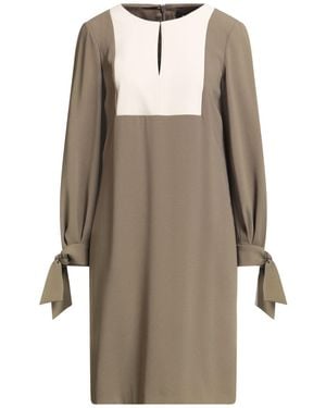 Paule Ka Khaki Mini Dress Triacetate, Polyester - Natural