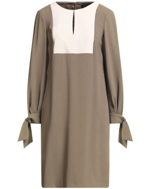 Paule Ka Khaki Mini Dress Triacetate, Polyester - Natural
