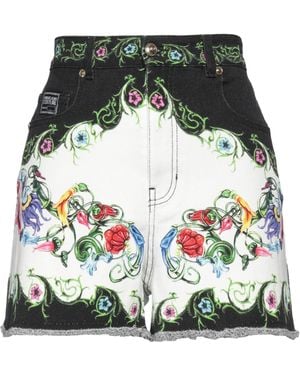 Versace Jeans Couture Floral-print Denim Shorts - Green