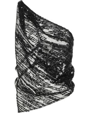 DSquared² Top Polyester, Glass, Cow Leather - Gray