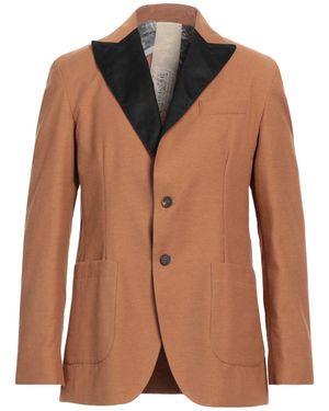 Messagerie Camel Blazer Cotton, Linen, Polyester - Brown
