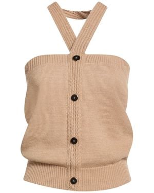SIMONA CORSELLINI Camel Top Wool, Acrylic - Natural