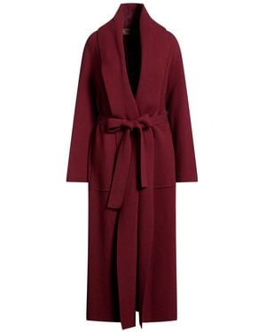 Gentry Portofino Burgundy Coat Cashmere - Red