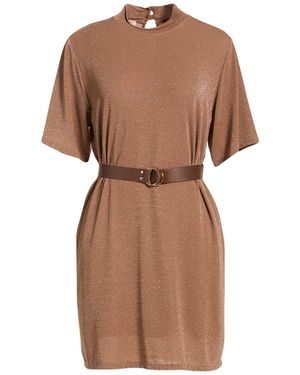 Kontatto Mini Dress Viscose, Elastane - Brown