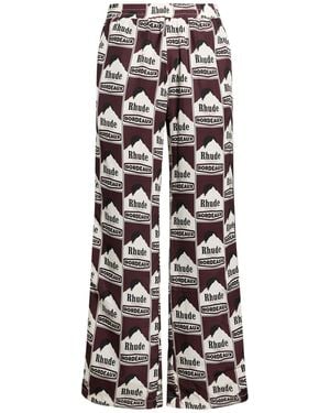 Rhude Pants Rayon, Polyester - White