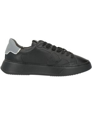Philippe Model Sneakers Soft Leather, Textile Fibers - Black