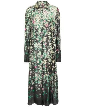 Ottod'Ame Caring Charcoal Midi Dress Viscose - Green