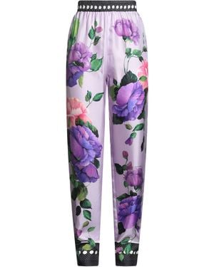 Dolce & Gabbana Lilac Trousers Silk - Purple