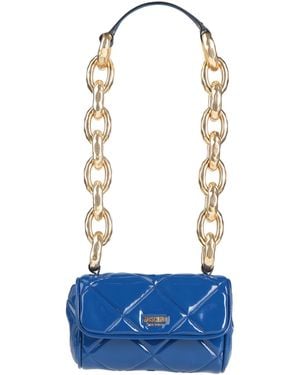 Moschino Couture -- Shoulder Bag Leather, Textile Fibers - Blue