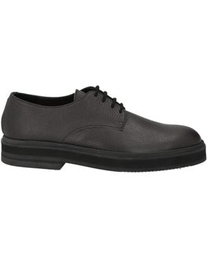 Virreina Dark Lace-Up Shoes Leather - Black