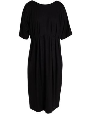 ODEEH Midi Dress Virgin Wool - Black