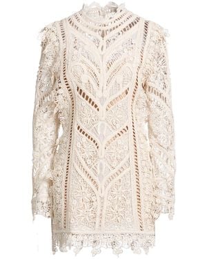 Zimmermann Mini Dress Cotton, Viscose, Polyamide - Natural