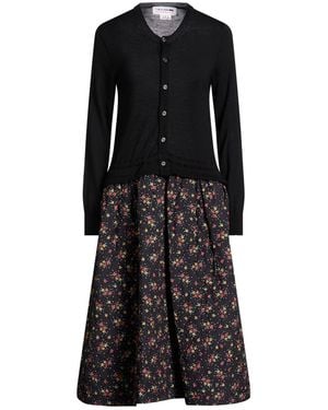 Comme des Garçons Midi Dress Wool, Cotton, Silk, Polyester - Black