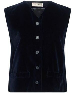 Pennyblack Midnight Tailored Vest Cotton, Modal - Blue