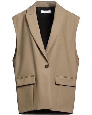IRO Khaki Tailored Vest Polyester, Wool, Elastane - Natural