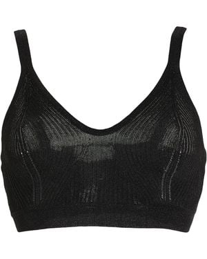 Nenette Top Viscose, Metallic Fiber - Black