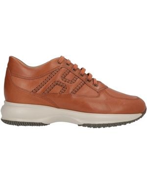 Hogan Tan Sneakers Leather - Brown