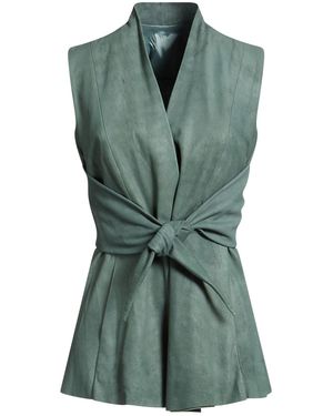Rick Owens Dark Vest Lambskin - Green