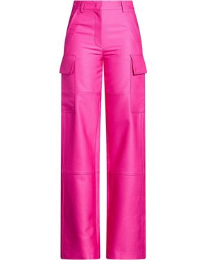 Valentino Garavani Pp Collection Fuchsia Trousers Wool, Cotton, Silk - Pink