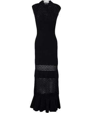 Lanvin Maxi Dress Viscose, Polyester - Black