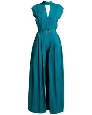 SIMONA CORSELLINI Jumpsuit Acetate, Silk - Blue