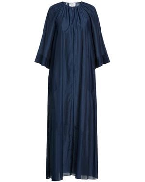 Matteau Maxi Dress Organic Cotton, Silk - Blue