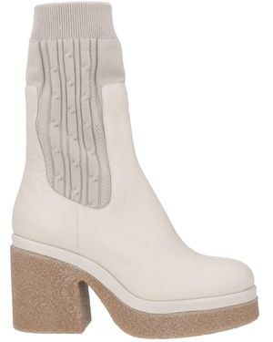 Agnona Botines De Caña Alta - Blanco
