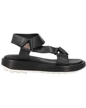 Malloni Sandals Leather - Black